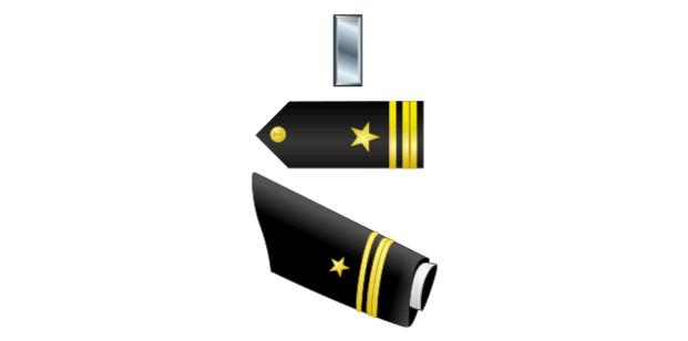 Lieutenant, Junior Grade (LTJG, O2) insignia