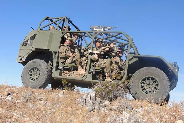 The Army has awarded Flyer Defense LLC and Oshkosh Defense LLC a contract to develop a version of the Flyer Infantry Squad Vehicle, seen here. Flyer Defense LLC photo