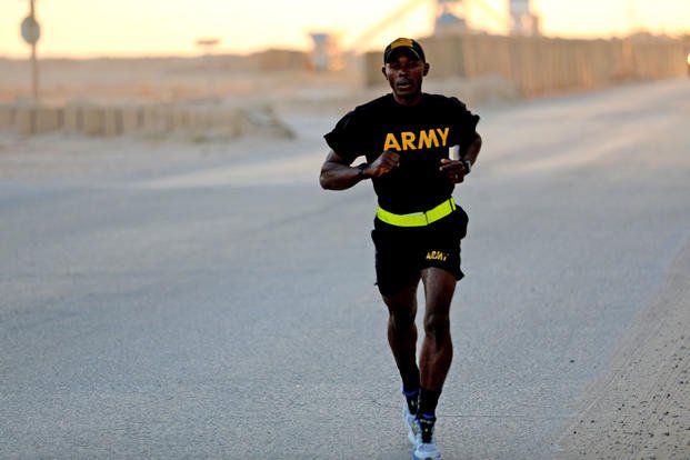 U.S. and coalition forces run the Army's 36th annual Ten-Miler Run virtual edition at Al Asad Air Base, Iraq.