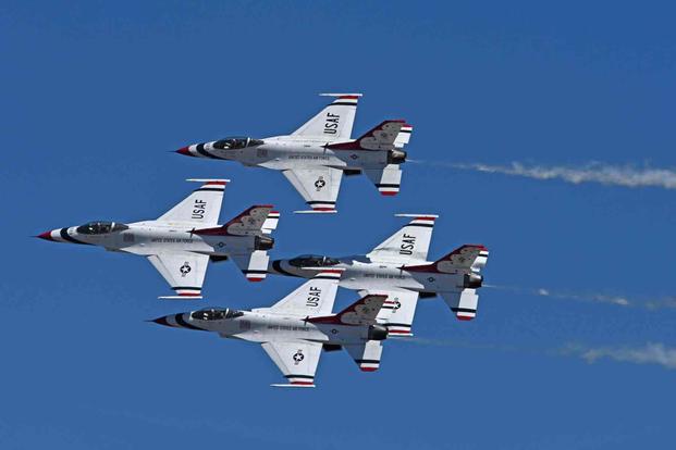Four of the U.S. Air Force Air Demonstration Squadron "Thunderbirds"