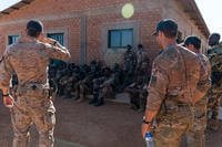 U.S. service members provide training to East African forces in Somalia on Jan. 30, 2021.