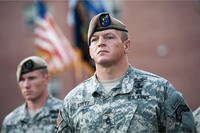Army Ranger honored during awards ceremony.