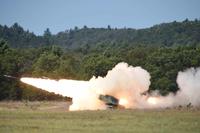 Soldiers  firing M142 HIMARS Ripper rounds.