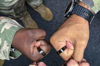 First Sergeants demonstrate a smart watch and ring system